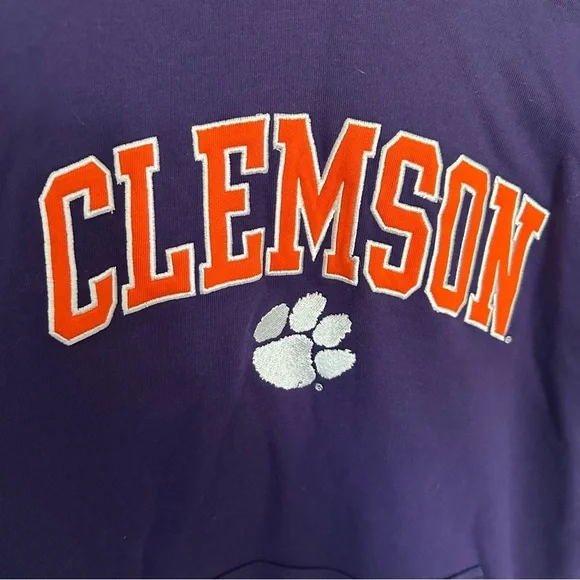 Clemson Tigers Champion Purple and Gray Hoodie Men’s Large - Picture 8 of 8